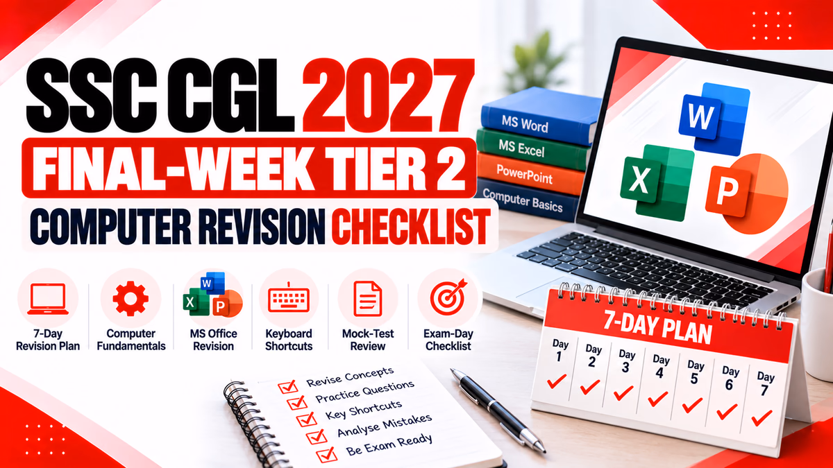 SSC CGL 2027 Final-Week Tier 2 Computer Revision Checklist